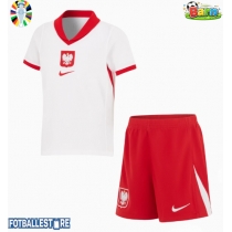 Polen Hjemmedraktsett Barn EM 2024 Kortermet (+ Korte bukser)